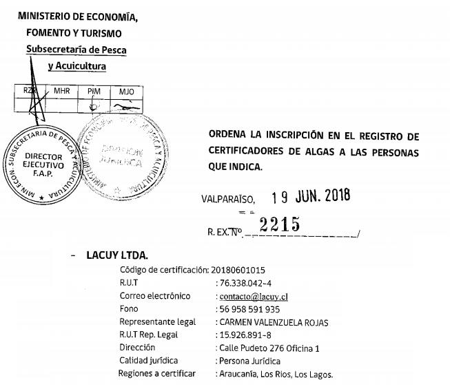 Certificadores de Algas en Chiloe