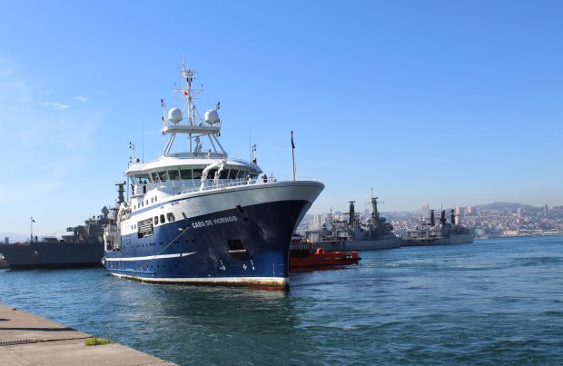 Buque científico “Cabo de Hornos” recaló tras estudiar a Merluzas en el Sur de Chile